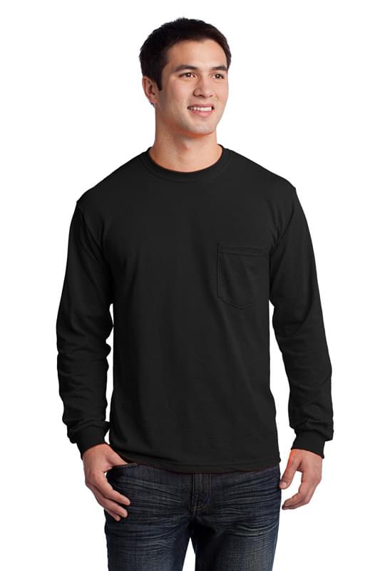 Gildan &#174;  - Ultra Cotton &#174;  100% Cotton Long Sleeve T-Shirt with Pocket.  2410