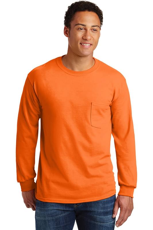 Gildan &#174;  - Ultra Cotton &#174;  100% Cotton Long Sleeve T-Shirt with Pocket.  2410