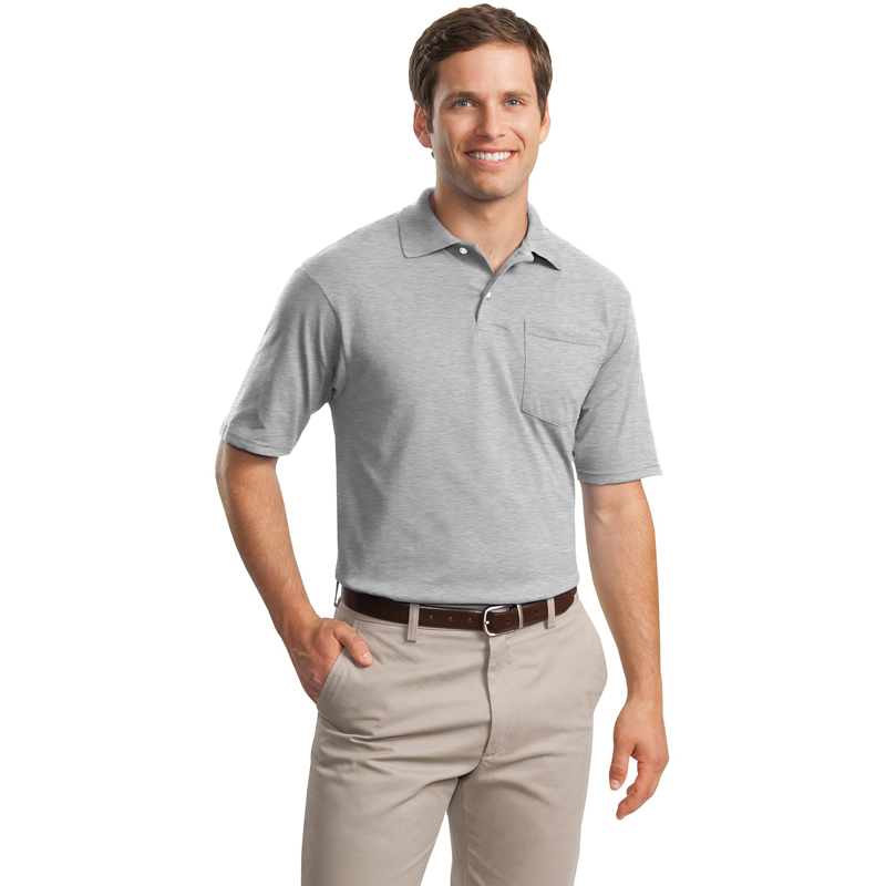 JERZEES &#174;  -SpotShield &#153;  5.6-Ounce Jersey Knit Sport Shirt with Pocket. 436MP