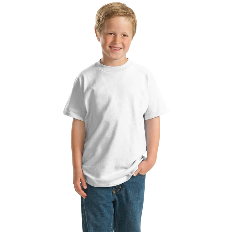 Hanes &#174;   -  Youth Beefy-T &#174;  100% Cotton T-Shirt.  5380