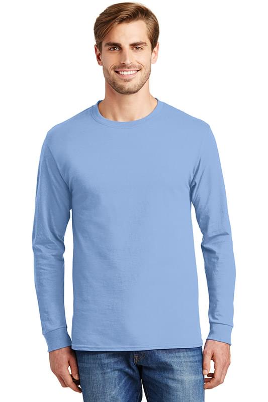 Hanes ® - Authentic 100% Cotton Long Sleeve T-Shirt. 5586