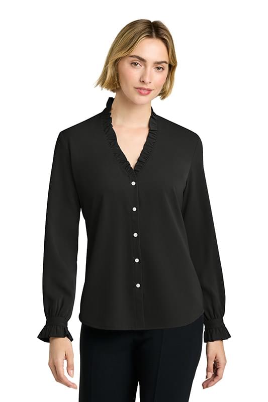 Brooks Brothers ®  Women's Long Sleeve Ruffle Collar Blouse BB18011
