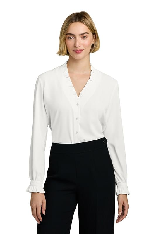Brooks Brothers ®  Women's Long Sleeve Ruffle Collar Blouse BB18011