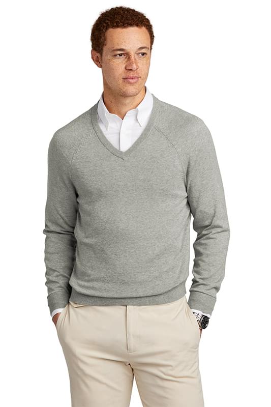 Brooks Brothers &#174;  Cotton Stretch V-Neck Sweater BB18400