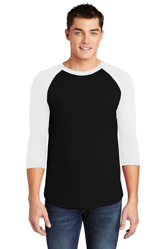 American Apparel  &#174;  Poly-Cotton 3/4-Sleeve Raglan T-Shirt. BB453W