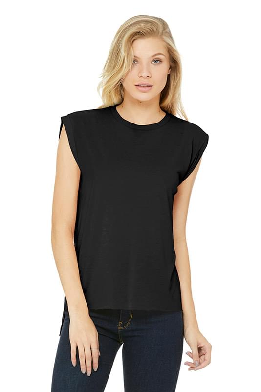 BELLA+CANVAS  &#174;  Women's Flowy Muscle Tee With Rolled Cuffs. BC8804
