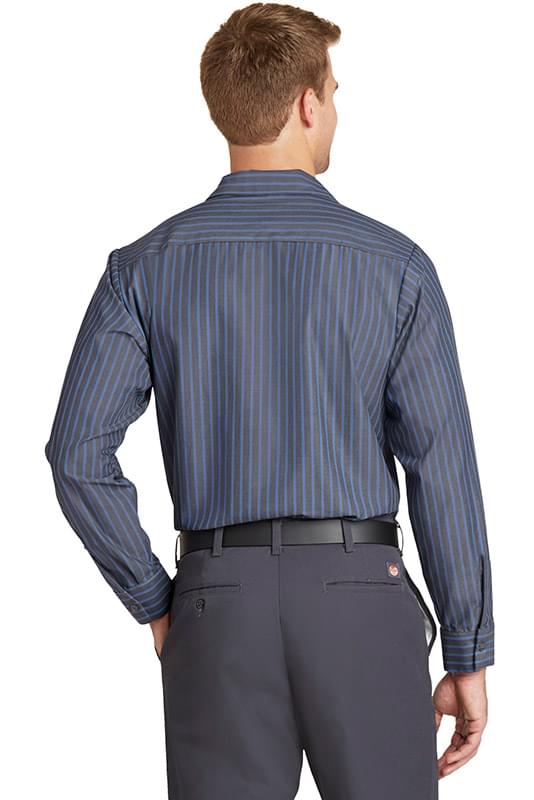 Red Kap &#174;  Long Size, Long Sleeve Striped Industrial Work Shirt. CS10LONG