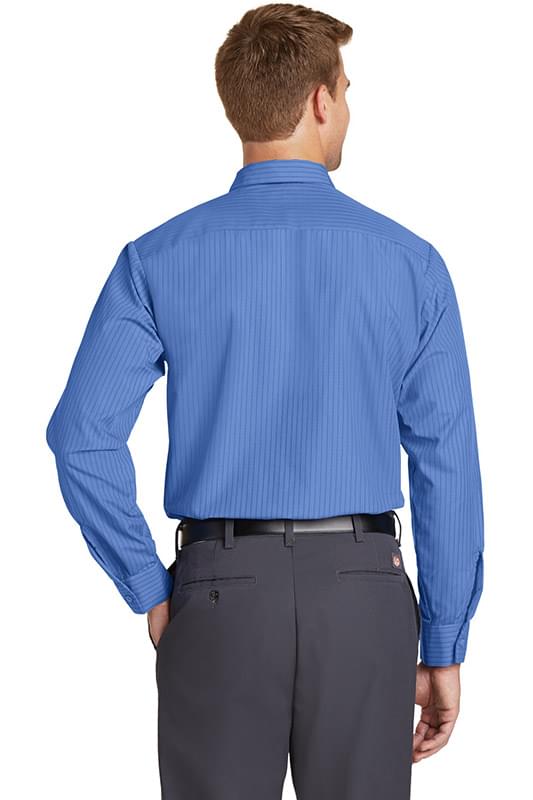 Red Kap&#174; Long Size, Long Sleeve Striped Industrial Work Shirt