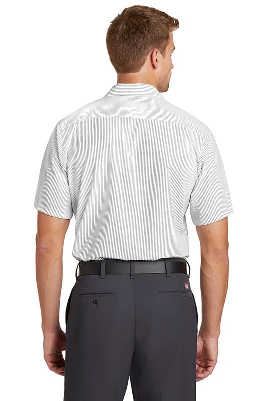 Red Kap &#174;  Long Size, Short Sleeve Striped Industrial Work Shirt. CS20LONG