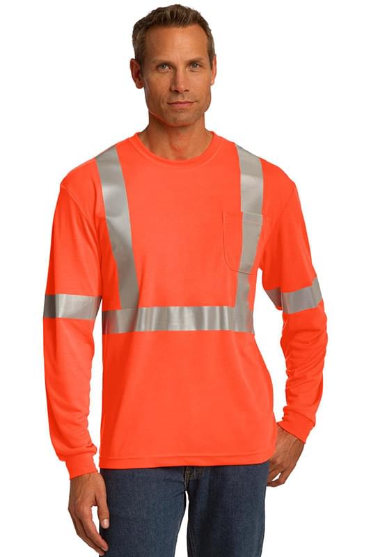 CornerStone &#174;  ANSI 107 Class 2 Long Sleeve Safety T-Shirt. CS401LS