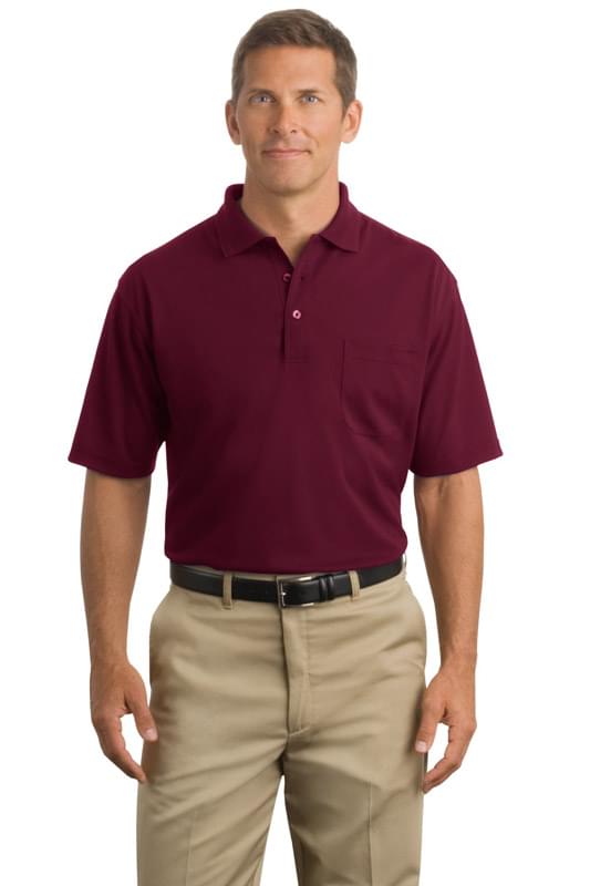 CornerStone ® - Industrial Pocket Pique Polo. CS402P
