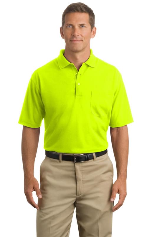 CornerStone ® - Industrial Pocket Pique Polo. CS402P