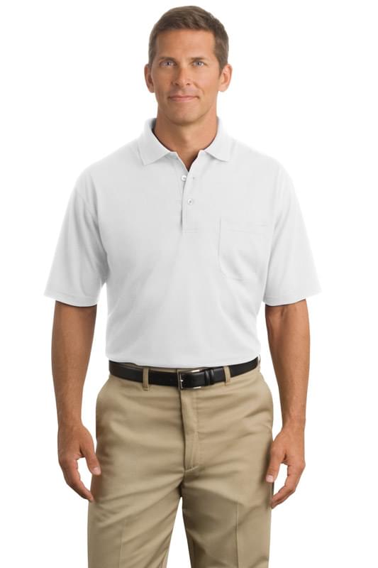 CornerStone ® - Industrial Pocket Pique Polo. CS402P