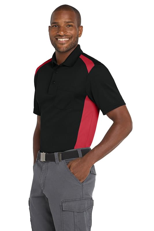 CornerStone &#174;  Select Snag-Proof Two Way Colorblock Pocket Polo. CS416