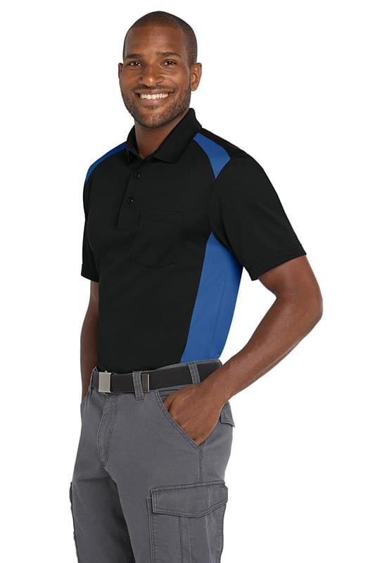 CornerStone &#174;  Select Snag-Proof Two Way Colorblock Pocket Polo. CS416