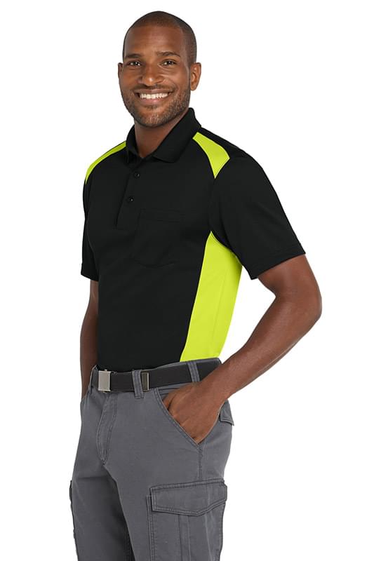 CornerStone &#174;  Select Snag-Proof Two Way Colorblock Pocket Polo. CS416