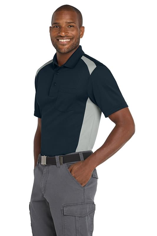 CornerStone &#174;  Select Snag-Proof Two Way Colorblock Pocket Polo. CS416