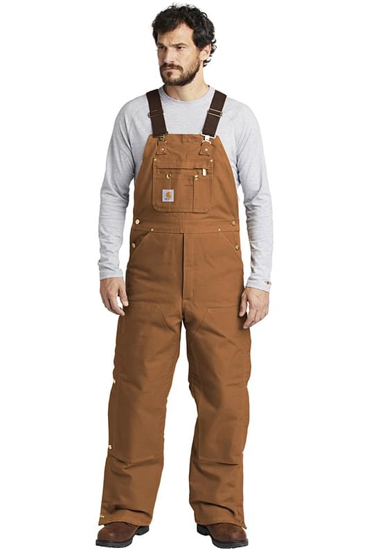 Carhartt ® Duck Quilt-Lined Zip-To-Thigh Bib Overalls. CTR41 Carhartt ® Duck Quilt-Lined Zip-To-Thigh Bib Overalls. CTR41