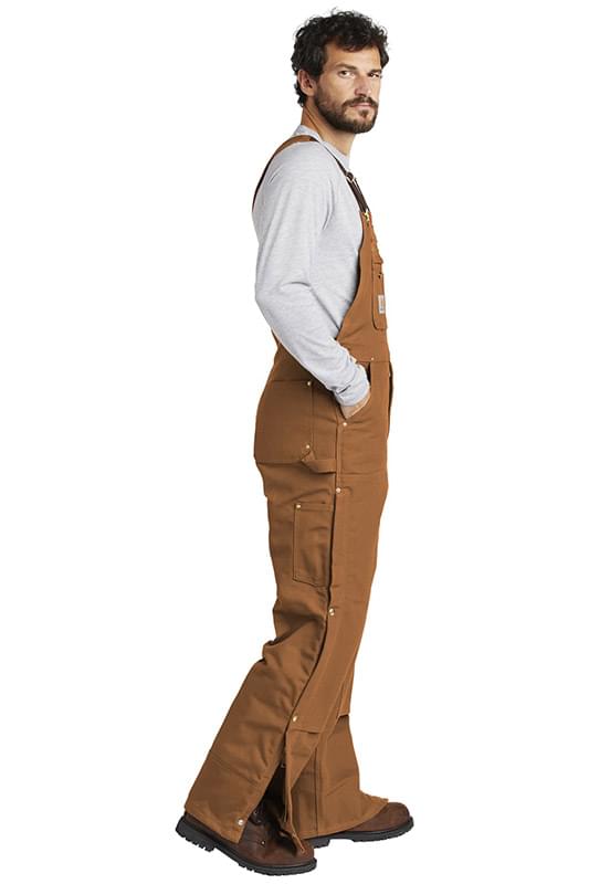 Carhartt ® Duck Quilt-Lined Zip-To-Thigh Bib Overalls. CTR41 Carhartt ® Duck Quilt-Lined Zip-To-Thigh Bib Overalls. CTR41