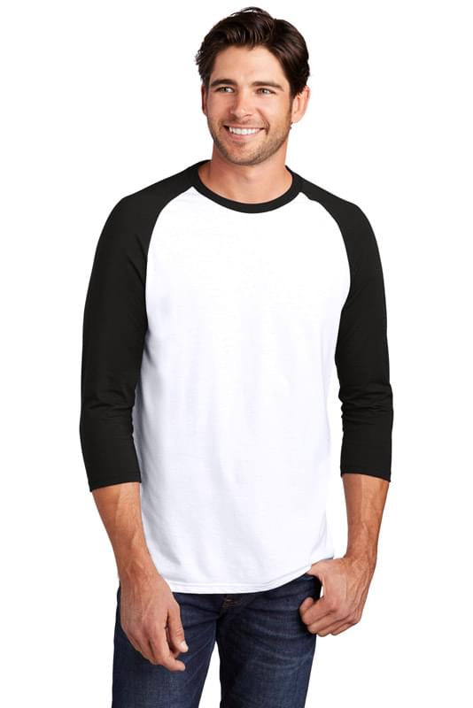 District ® Perfect Tri ® 3/4-Sleeve Raglan. DM136