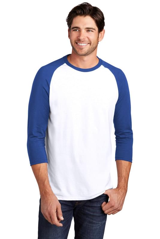 District ® Perfect Tri ® 3/4-Sleeve Raglan. DM136