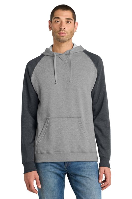 District &#174;  Young Mens Lightweight Fleece Raglan Hoodie.  DT196