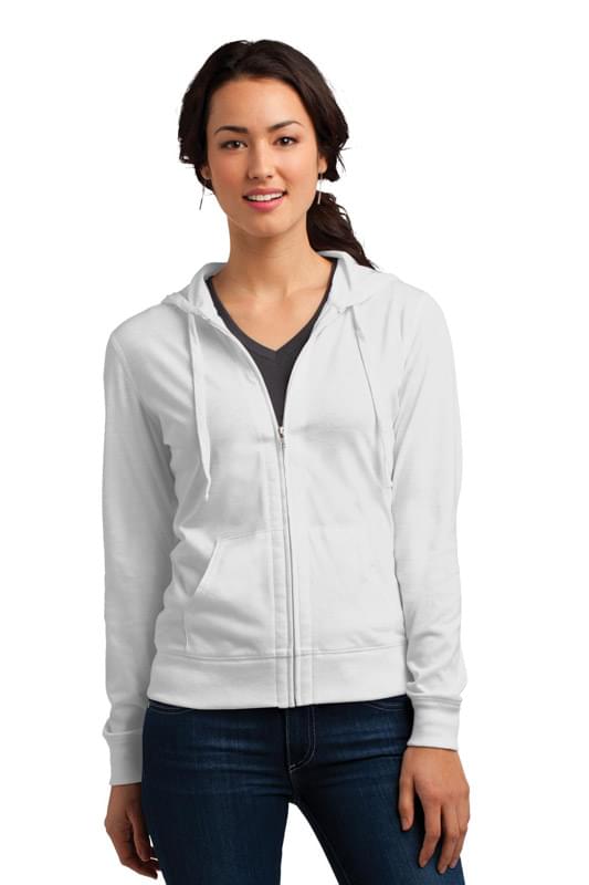 District ® Women's Fitted Jersey Full-Zip Hoodie. DT2100 District ® Women's Fitted Jersey Full-Zip Hoodie. DT2100