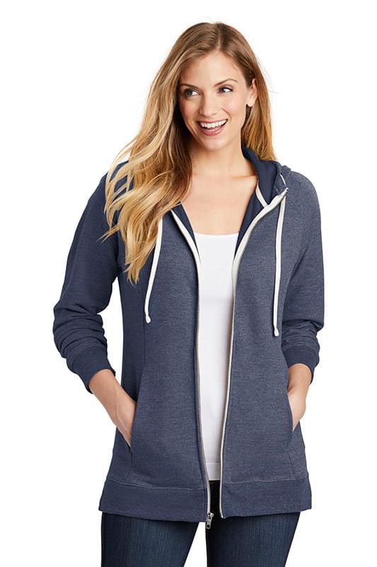 District  &#174;  Women's Perfect Tri  &#174;  French Terry Full-Zip Hoodie. DT456