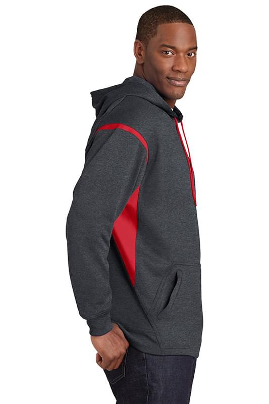Sport-Tek &#174;  Tech Fleece Colorblock Hooded Sweatshirt. F246