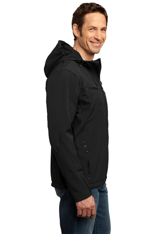 Port Authority ® Textured Hooded Soft Shell Jacket. J706 Port Authority ® Textured Hooded Soft Shell Jacket. J706