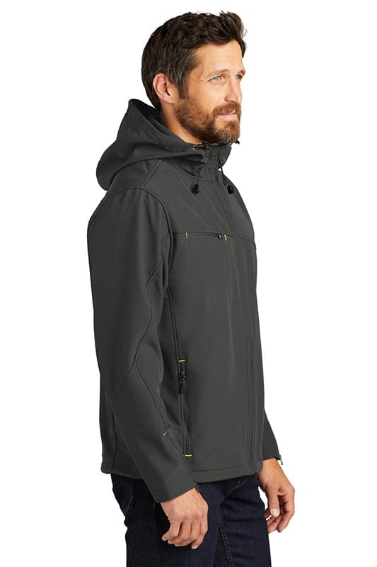Port Authority &#174;  Textured Hooded Soft Shell Jacket. J706