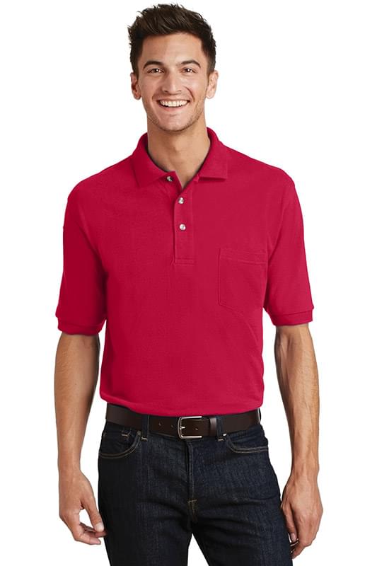 Port Authority ® Heavyweight Cotton Pique Polo with Pocket. K420P