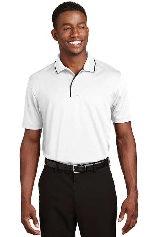 Sport-Tek &#174;  Dri-Mesh &#174;  Polo with Tipped Collar and Piping.  K467