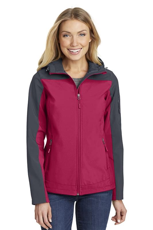 Ladies Hooded Core Soft Shell Jacket. L335