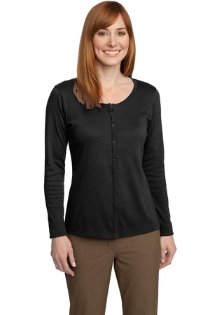 Port Authority &#174;  Ladies Silk Touch&#153; Interlock Cardigan. L530