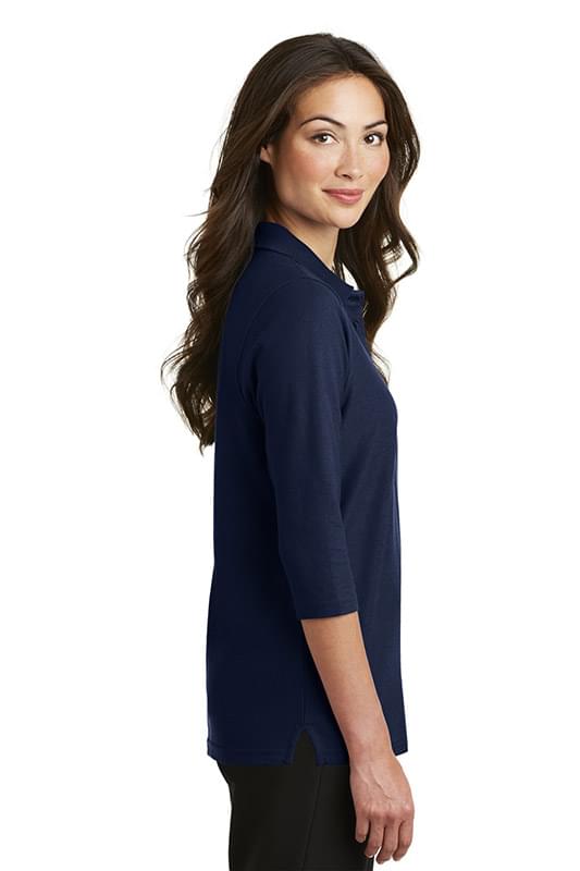 Port Authority &#174;  Ladies Silk Touch&#153; 3/4-Sleeve Polo. L562