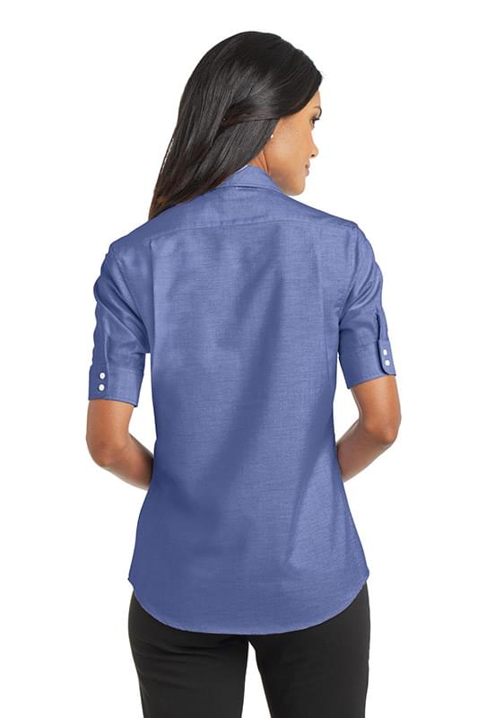Port Authority&#174; Ladies Short Sleeve SuperPro&#153; Oxford Shirt