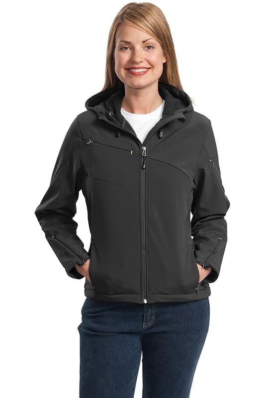 Port Authority &#174;  Ladies Textured Hooded Soft Shell Jacket. L706