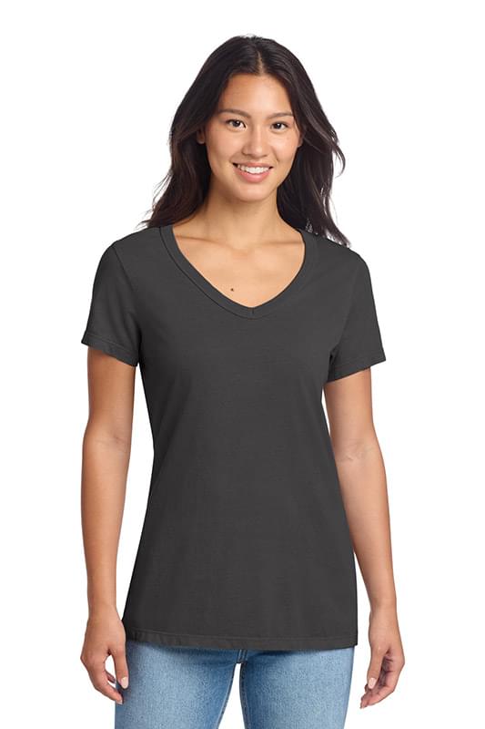 Port & Co   Women's Beach Wash ®  Garment-Dyed V-Neck Tee LPC099V