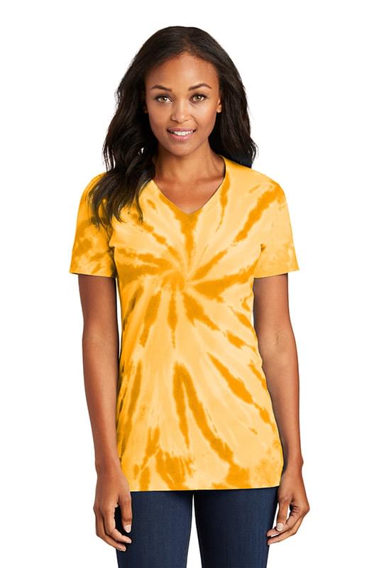 Port & Co   Women's Tie-Dye V-Neck Tee.  LPC147V