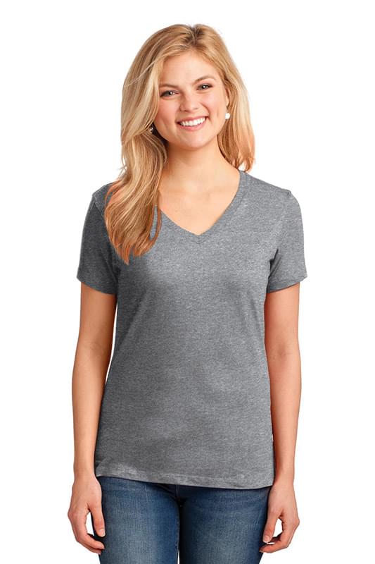 Port & Company ® Ladies Core Cotton V-Neck Tee. LPC54V