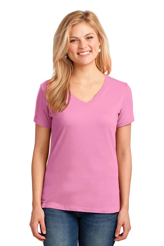 Port & Company ® Ladies Core Cotton V-Neck Tee. LPC54V