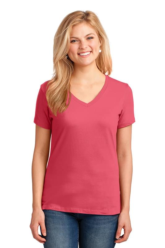 Port & Company ® Ladies Core Cotton V-Neck Tee. LPC54V