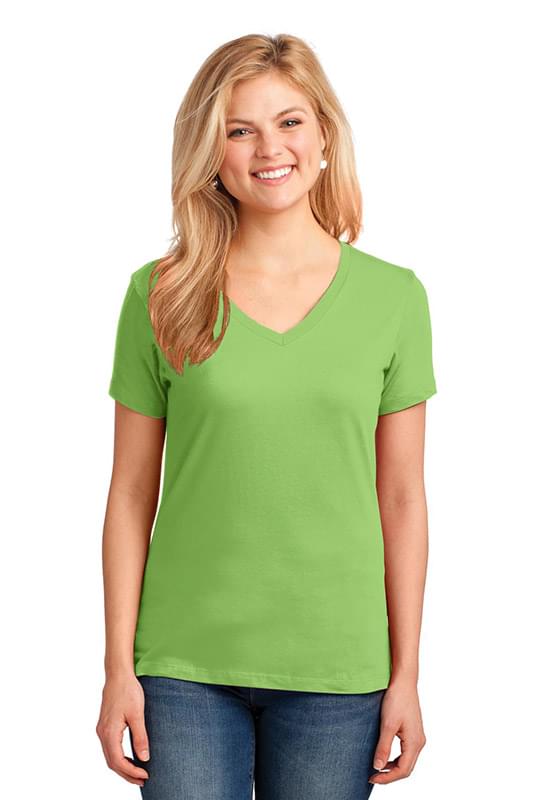 Port & Company ® Ladies Core Cotton V-Neck Tee. LPC54V