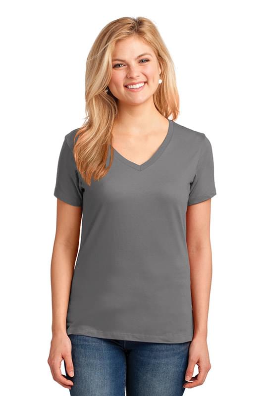 Port & Company ® Ladies Core Cotton V-Neck Tee. LPC54V