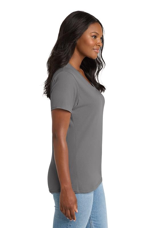 Port & Co ™  Women's Core Cotton V-Neck Tee. LPC54V Port & Co ™  Women's Core Cotton V-Neck Tee. LPC54V