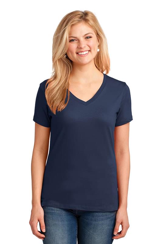 Port & Company ® Ladies Core Cotton V-Neck Tee. LPC54V