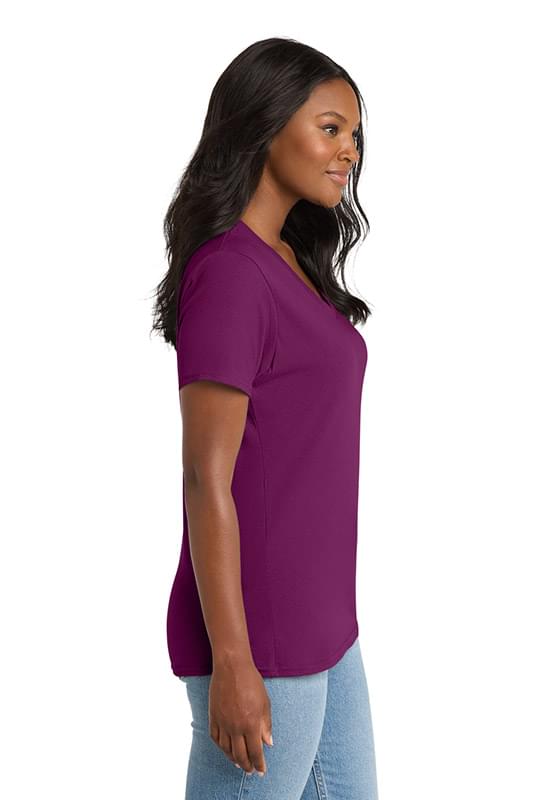 Port & Co ™  Women's Core Cotton V-Neck Tee. LPC54V Port & Co ™  Women's Core Cotton V-Neck Tee. LPC54V