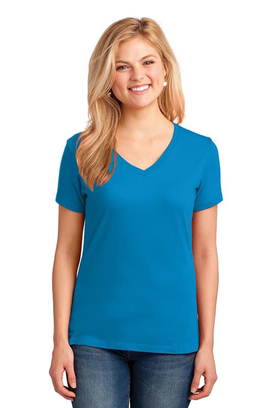 Port & Company ® Ladies Core Cotton V-Neck Tee. LPC54V