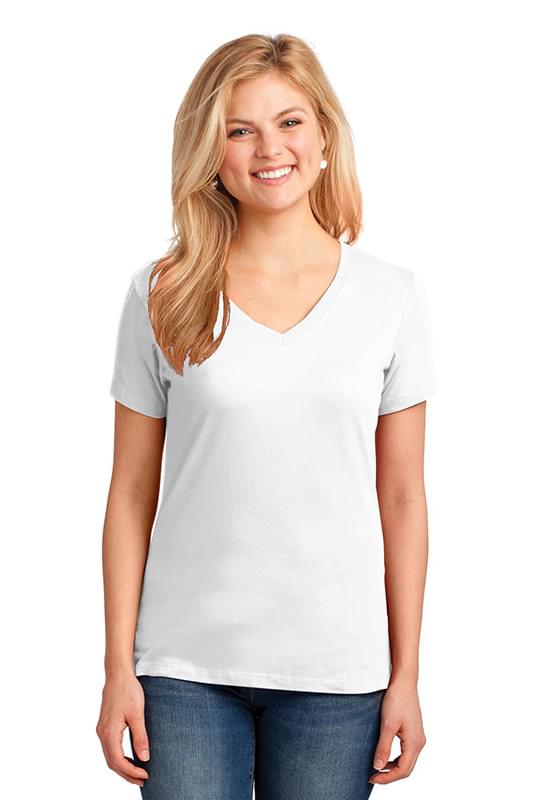 Port & Company &#174;  Ladies Core Cotton V-Neck Tee. LPC54V